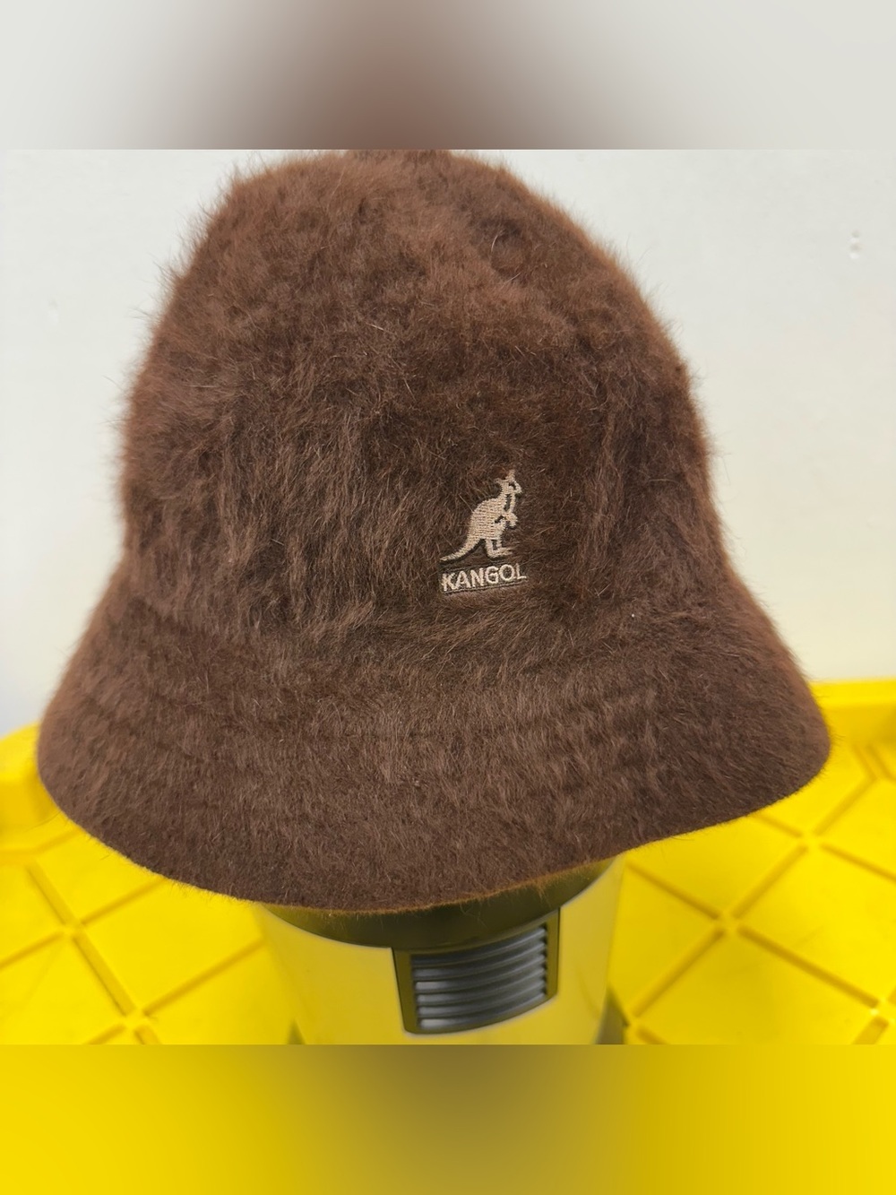 Kangol Brown Furgora Casual Hat Bucket Vintage Unisex Mens Medium Angora Blend